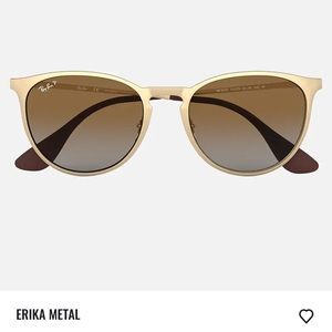 RayBan Erika Gold Metal Sunglasses (Polarized)